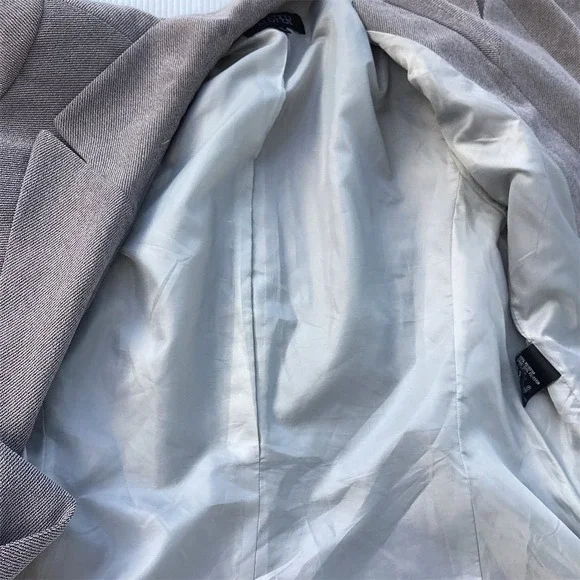 Kasper Women's Gray Blazer Size 18 One-Button Notched Lapels - Picture 9 of 11